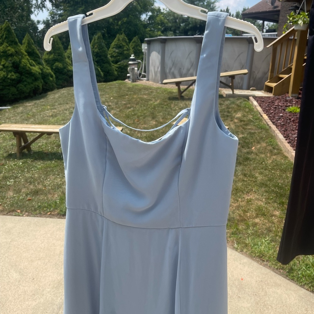 David’s Bridal Long Square Neck Tank Dress